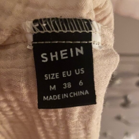 Size Medium SHEIN gauze tie front top - Picture 3 of 3